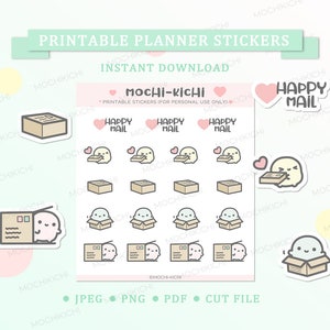 Happy Mail Printable Planner Sticker/ Happy Mail Printable Sticker/ Online Order Printable Planner Sticker/ Digital Sticker/ Delivery/ P0325