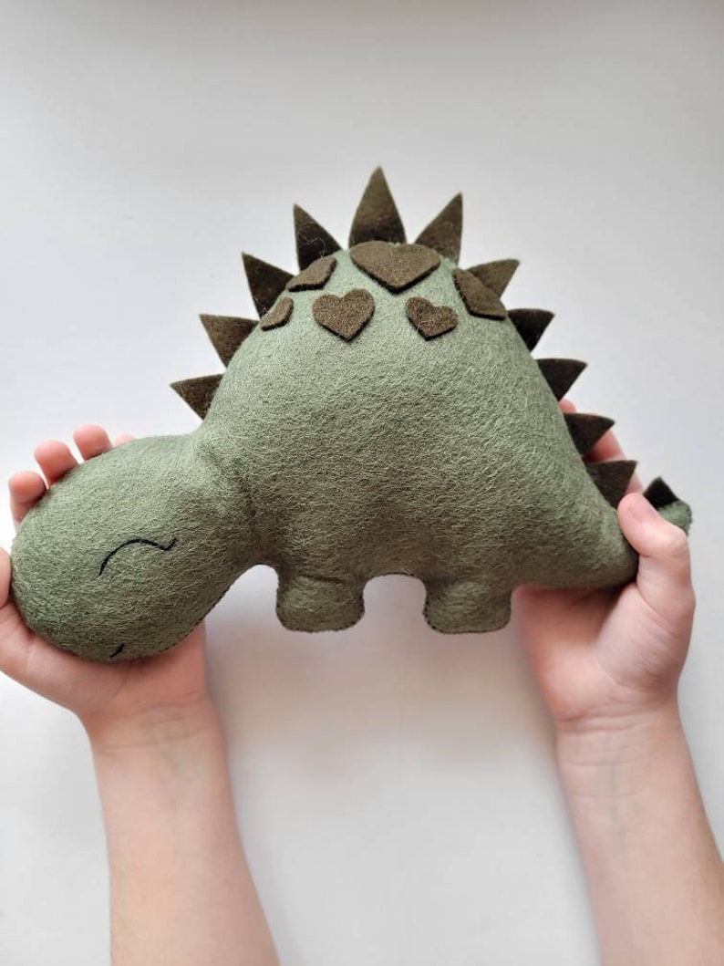 Dinosaur nursery decor, felt toy, boys dinosaurs, toy dinosaurs, baby boys toys, dino baby toys, natural baby toys image 8