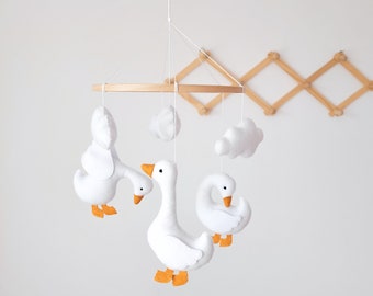 Goose baby mobile,duck nursery mobile,geese crib mobile