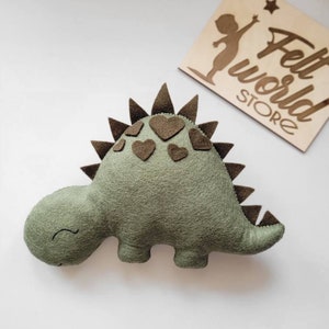 Dinosaur nursery decor, felt toy, boys dinosaurs, toy dinosaurs, baby boys toys, dino baby toys, natural baby toys image 2