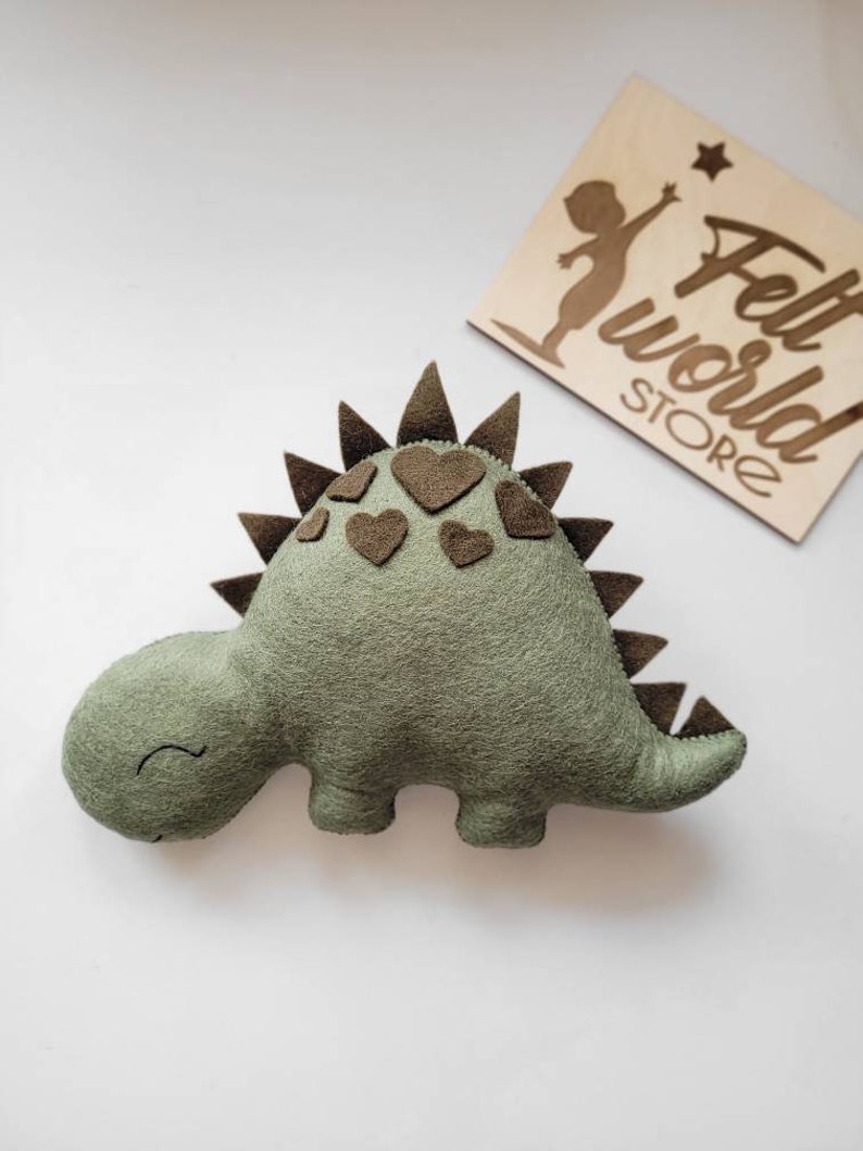 Dinosaur nursery decor, felt toy, boys dinosaurs, toy dinosaurs, baby boys toys, dino baby toys, natural baby toys image 2