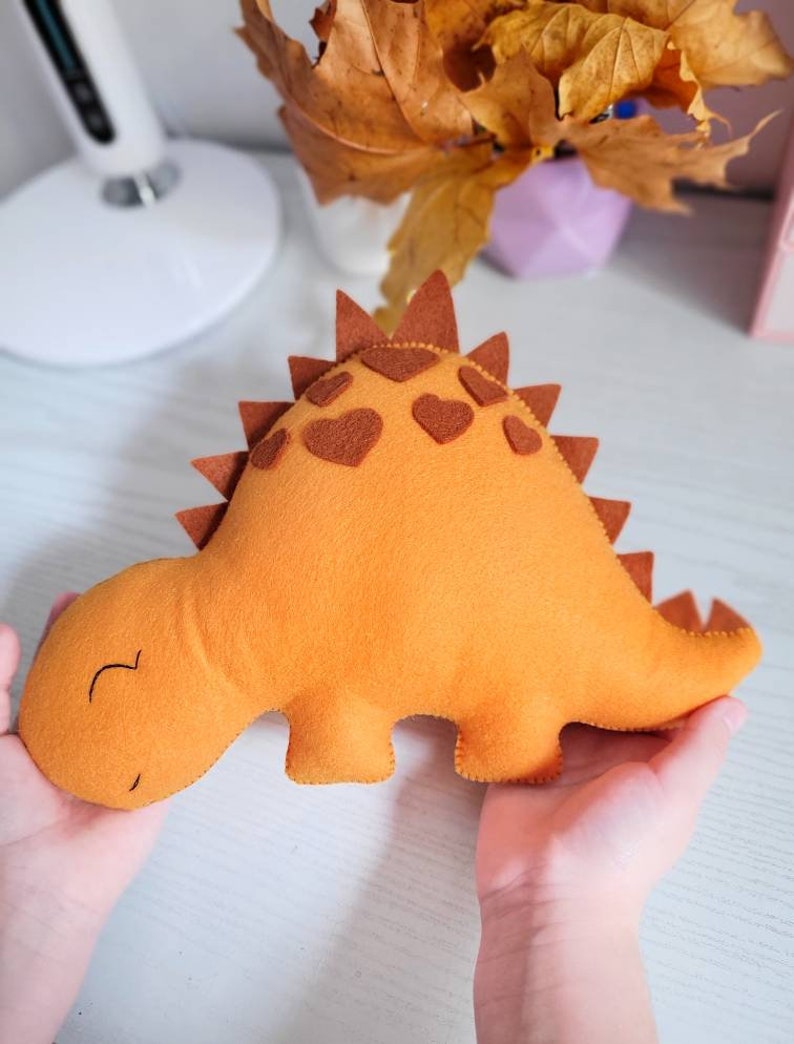 Dinosaur nursery decor, felt toy, boys dinosaurs, toy dinosaurs, baby boys toys, dino baby toys, natural baby toys image 5