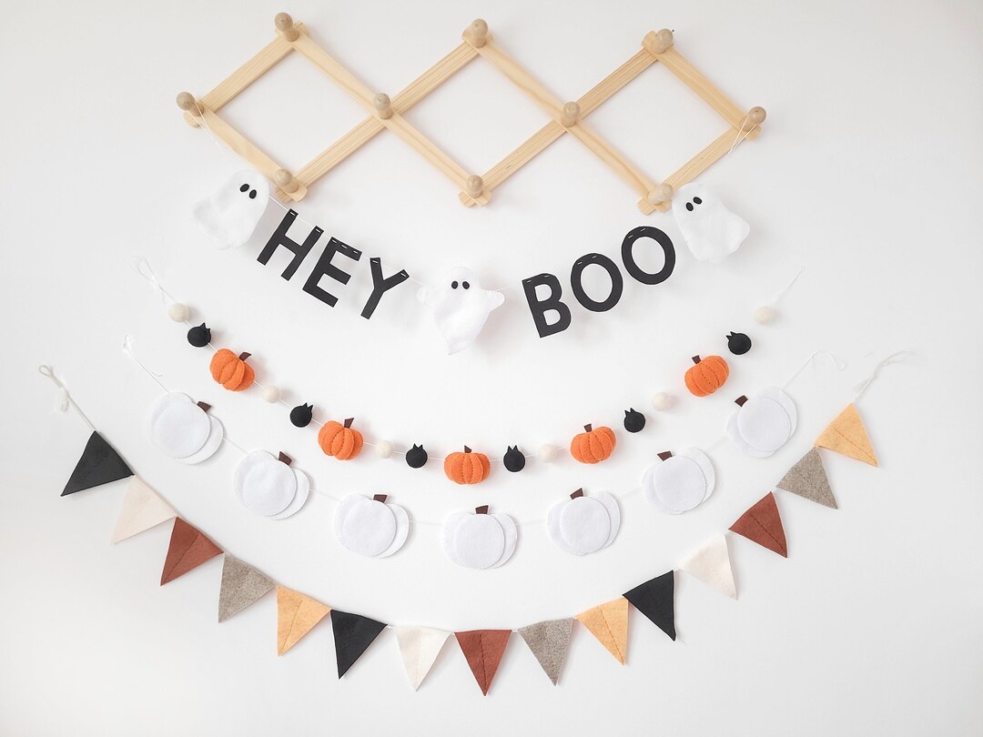 Halloween Felt Garland, Halloween Indoor Decor, Garland Fall, Funny