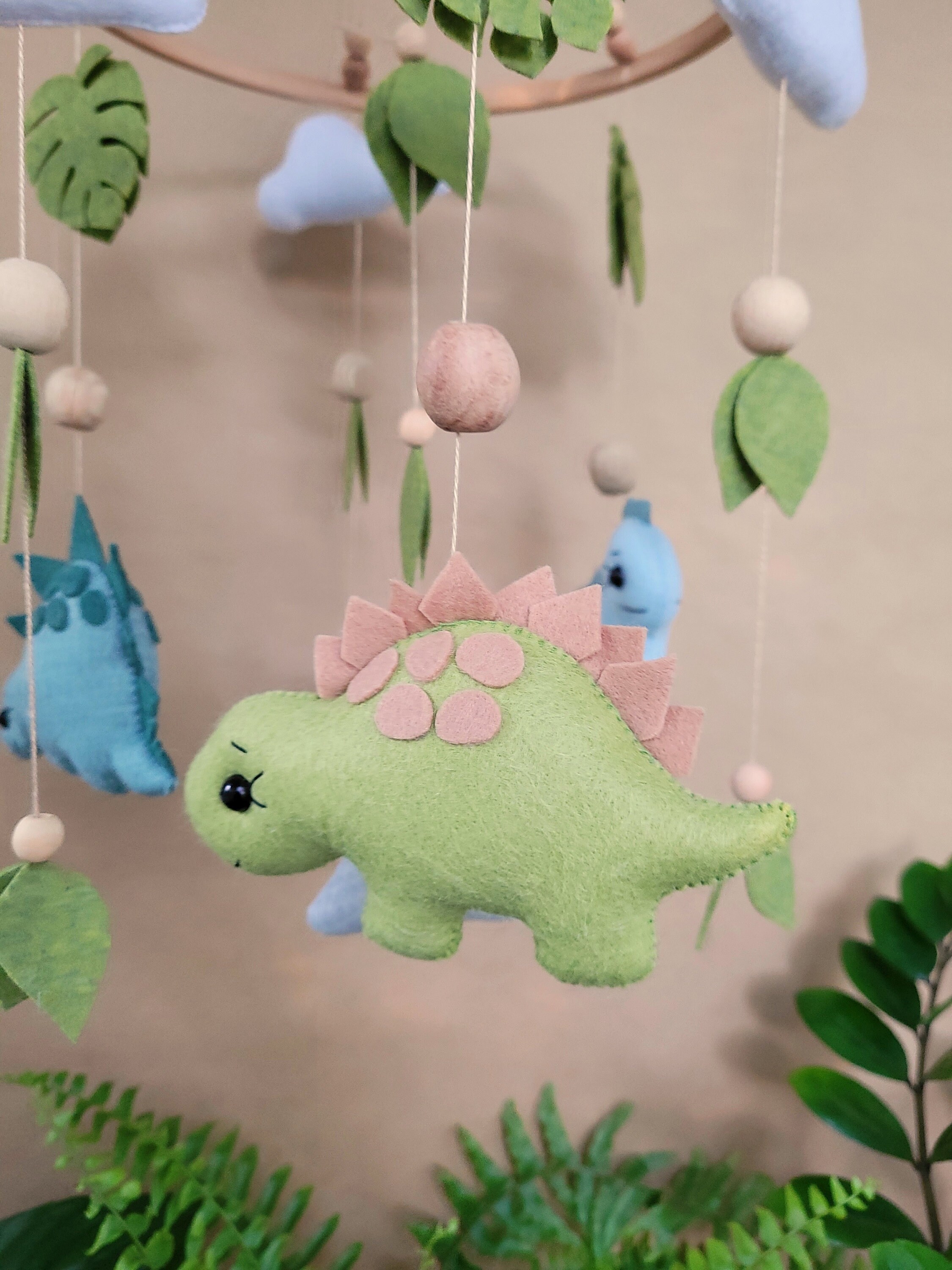 Dinosaur baby mobile Dino nursery tropical nursery Jurassic Etsy