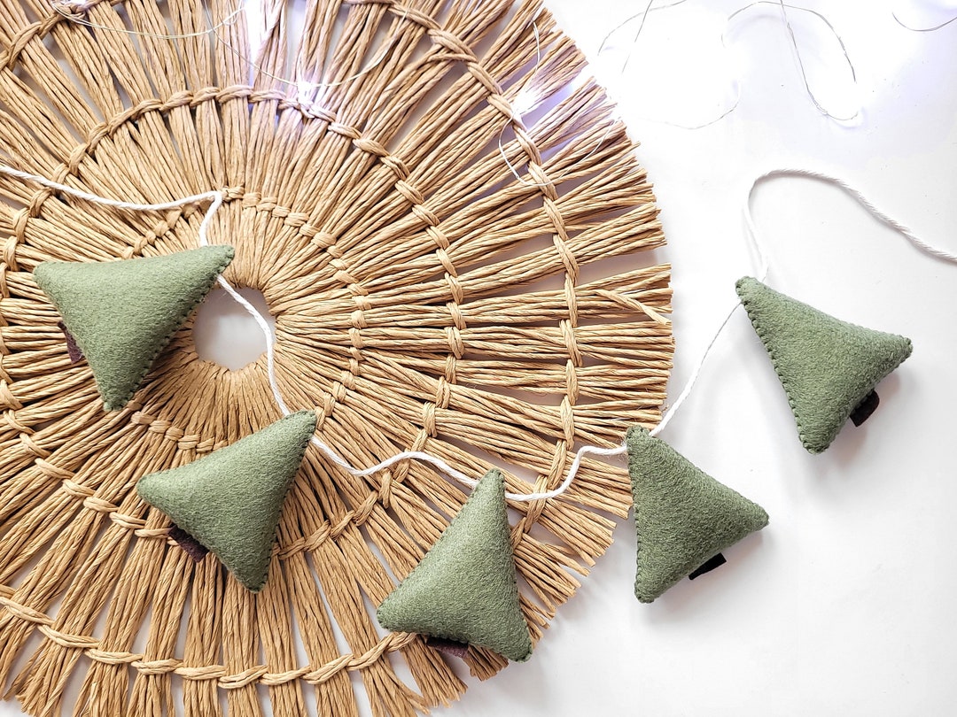 Felt Garland Christmas Tree Christmas Garland Nursery Etsy