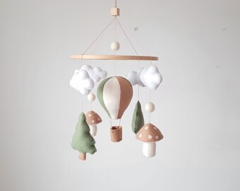 Forest nursery decor, mobile for crib, expecting mom gift