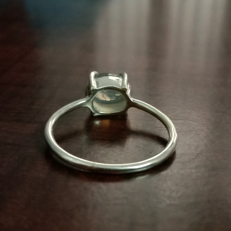 01.55 ct Labradorite Prong Ring 925 Sterling Silver Ring Birthday Gift Valentine Present Handmade Antique Jewelry Anniversary Gift