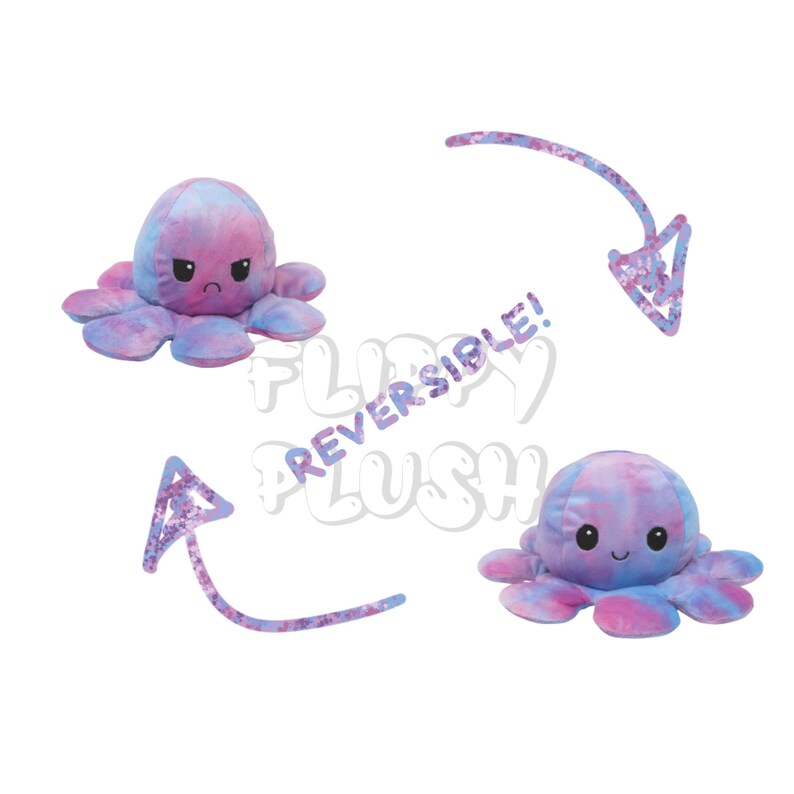 Double-Sided Flip Reversible Octopus Plush Toy Squid Stuffed | Etsy