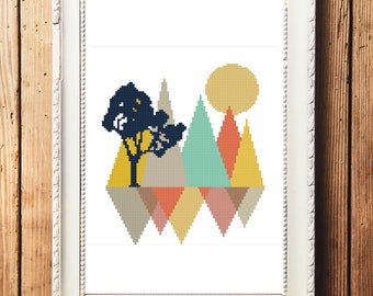Mountains VI Cross Stitch Pattern (Digital Download)