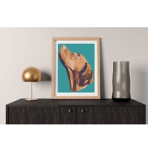 Vizsla Low Poly Cross Stitch Pattern