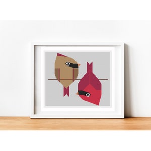 Cardinal Pair Cross Stitch Pattern