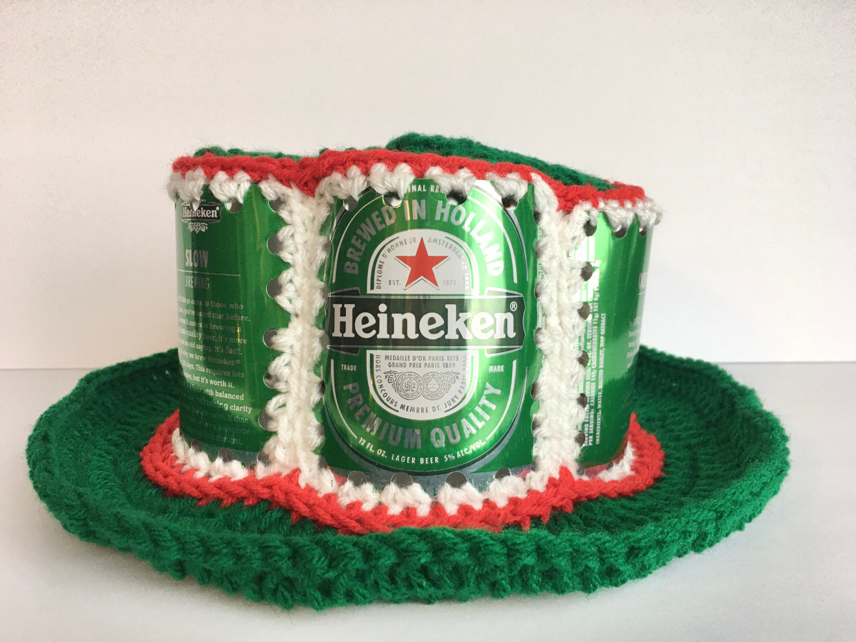 Beer can Hat made with recycled Beer cans. bucket hat Classic Etsy