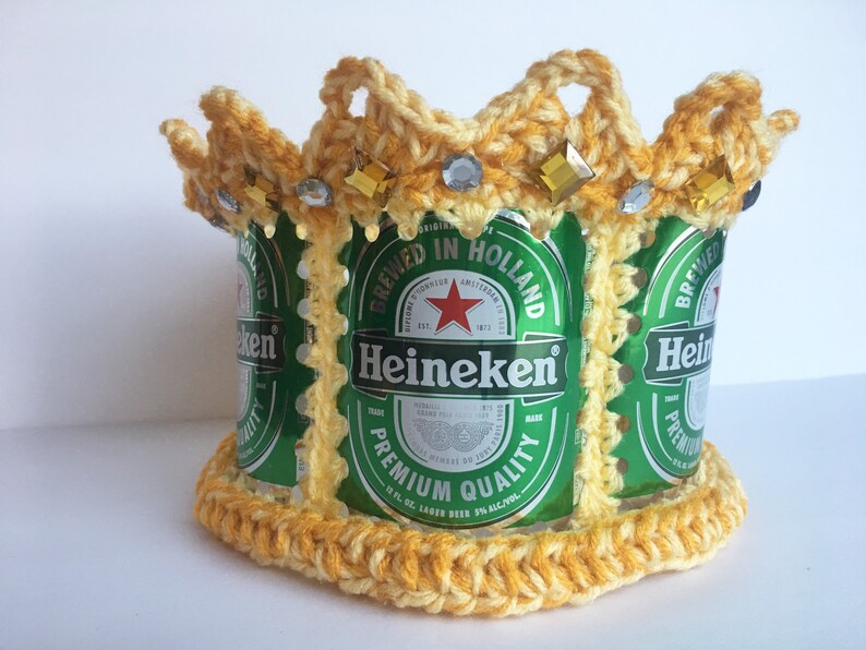 Beer Can Custom Crown with jewels Etsy