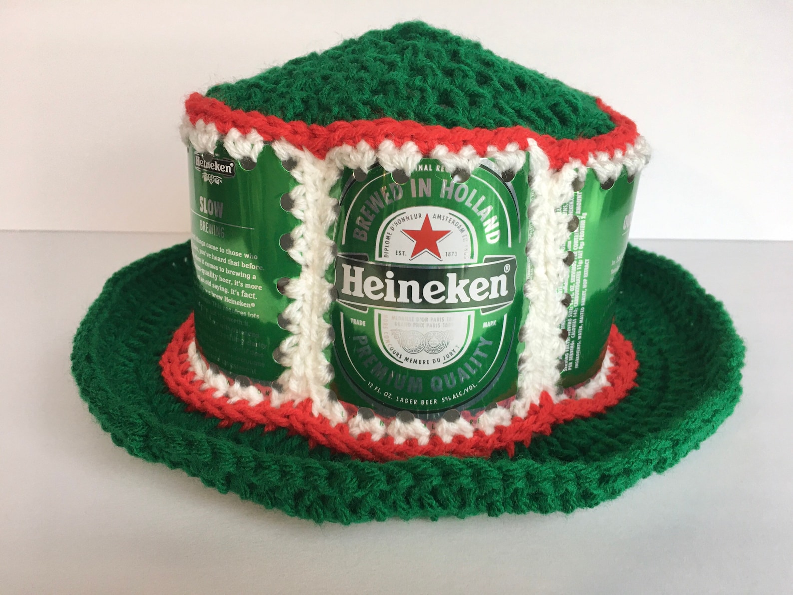Beer can Hat made with recycled Beer cans. bucket hat Classic Etsy