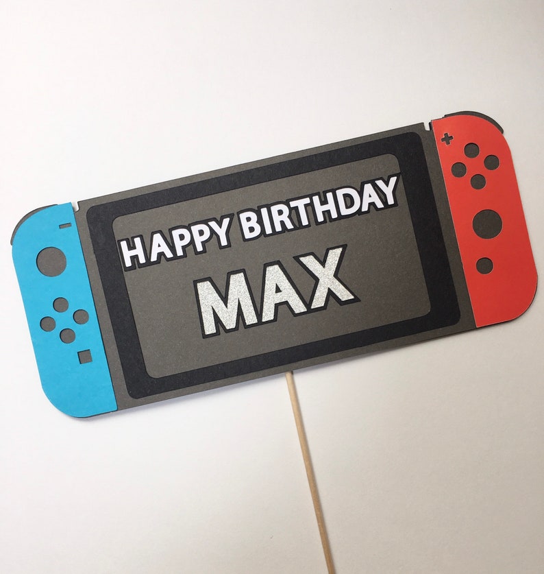 Nintendo Switch Personalised Cake topper Etsy