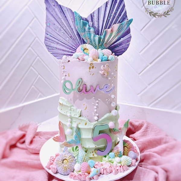 Any (Name/age)personalised birthday cake charm set wood and acrylic any colour/s. Available individually (for front of the cake)