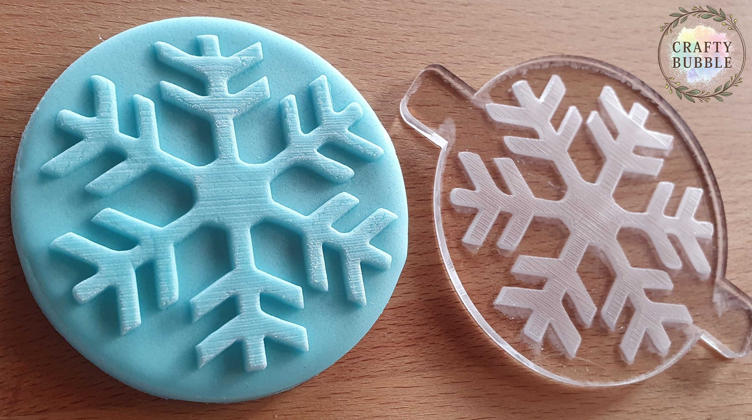 Snowflake acrylic icing fondant cookie embosser Etsy