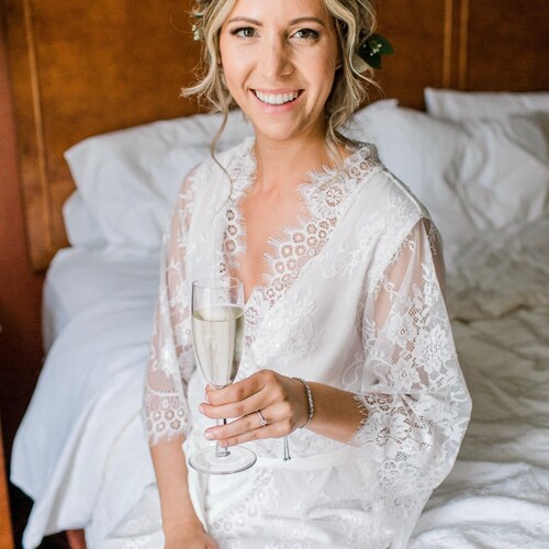 Lace Wedding Robes-bridal Robe-bridesmaid Robes-bride - Etsy
