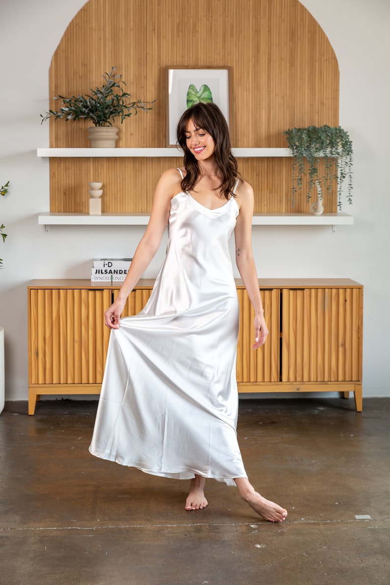 Unveil Your Inner Glamour: The Ultra-Seductive Long Satin Slip Gown main image 1