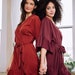 Black Ruffle Lace Bridesmaid Robes,satin Robes,bridal Robes,robe for ...