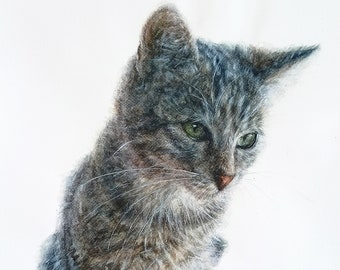 Pittura gatto, gatto acquerello, animale acquerello, acquerello originale, arte gatto, pittura originale, pittura per animali domestici, arte acquerello, regalo unico