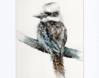 Kookaburra Bird, Watercolor Bird, Original Watercolor, Watercolor Painting, Original Bird, Australian Bird, Original Art, Unique Gift