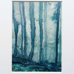 Original Watercolor, Forest Painting, Tree Painting, Watercolor Landscape, Original Art, Nature Painting, Contemporary Landscape, Home Decor