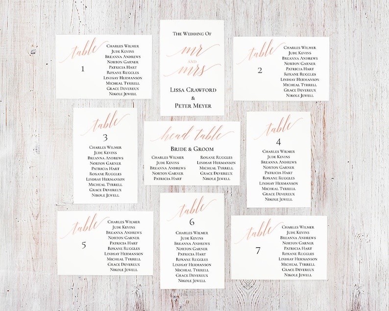 Wedding Seating Chart Rules