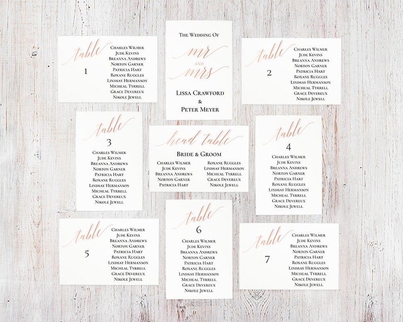 Wedding Seating Chart Rules