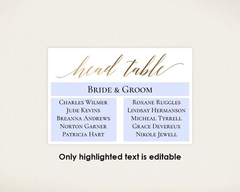 Seating Chart Template Editable PDF Gold Wedding Seating Chart Cards 4 x 6 Gold Wedding Table Plan DIY Seating Plan Cards A1GO