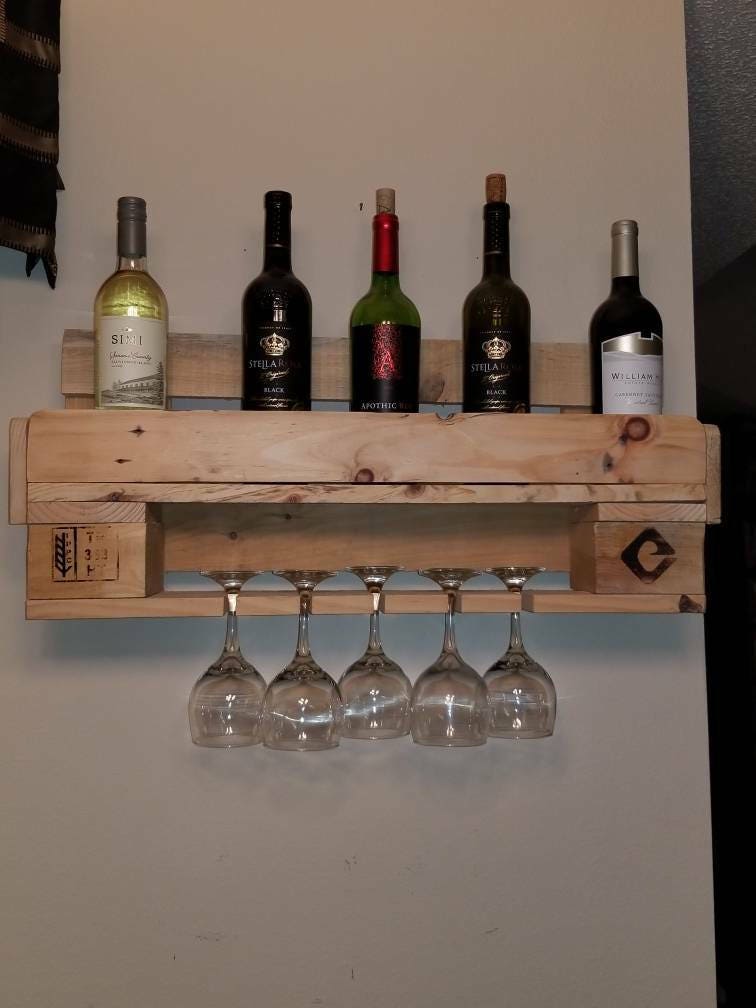 Pallet Wood Wine Rack Etsy