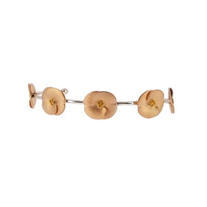 Crown of Thorns Flowers Bracelet, Crown of Thorns Flower, Rose Gold Plated Flower Earrings, Gift for Her, Unique Handmade Jewellery