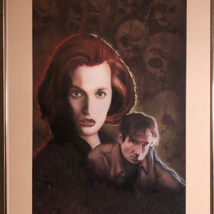 Scully and Mulder, X Files - Rob Prior original painting