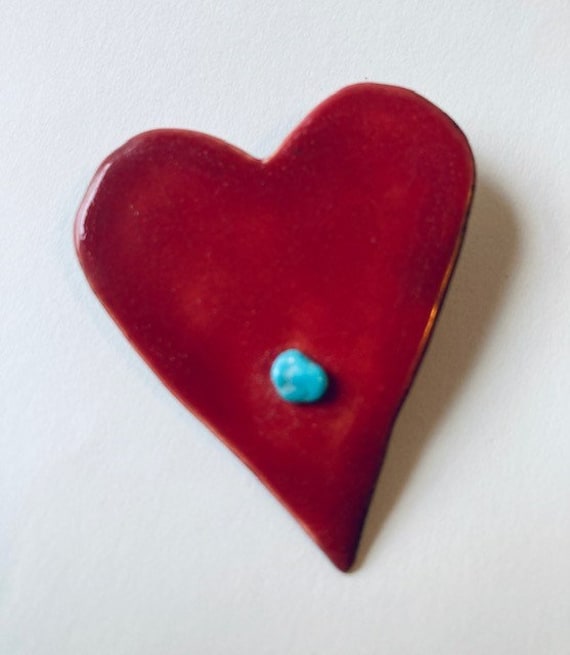 Ceramic Heart Pin