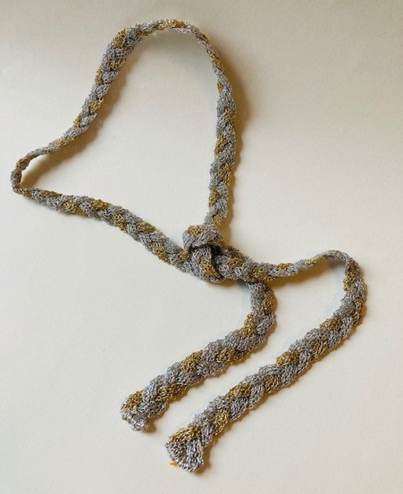 Metallic Yarn Braided Necklace
