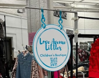 Personalized ROUND Sign for Hanging on Pop Up Tents, Market Displays, Custom Retail Marketing