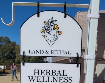 Personalized Sign for Hanging on Pop Up Tents, Market Displays, Custom Retail Marketing