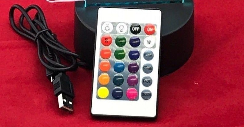 Puzzle Piece Autism Lamp LED Light Up Night Light and Personalized Free Engraved Autism Table Lamp with Remote 16 Color Options and Dimmer