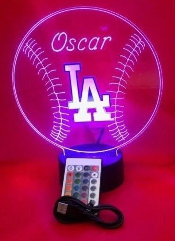 With Remote Its WOW LA Dodgers MLB Light Up Beautiful Handmade Los