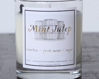 Mint Julep Glass Candle - Bourbon Gifts - 2024 Derby Gift - Gift Ideas - Bar Drinks - Whiskey Lovers - Bar Decor - Derby Party Favors