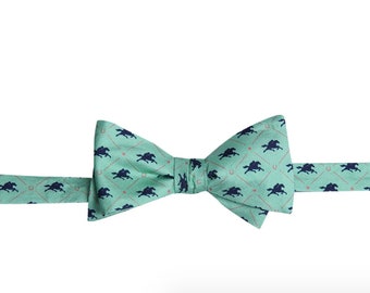Mens Self Bowtie for The Run for the Roses Racing Horse Bow Ties