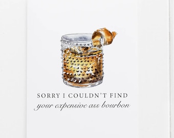 Bourbon-Grußkarte: Dein teurer Bourbon – Grußkarte für den Ehemann – Geburtstagskarte für den Freund – Karte für die Freundin – Vatertagskarte