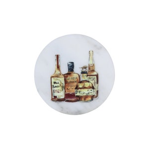 Kentucky Bourbon Bottles V2 Marble Coaster - Drink Coaster - Man Cave - Bourbon Whiskey Decor - Bourbon Gift - Housewarming Gift - Alcohol