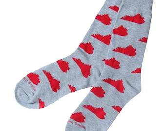 Kentucky State Socks - Boyfriend Gift - Fun Socks - Funny Socks - Holiday Gift - Kentucky Gift Idea - Cozy Socks - Bluegrass Gifts