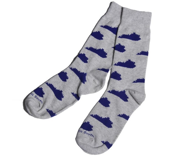 Grey/blue Kentucky Socks 