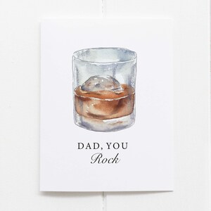 Bourbon Whisky Grußkarte Dad You Rock - Grußkarte Ehemann - Geburtstagskarte Freund - Freundin - Vatertag - Stiefvater - Bourbon