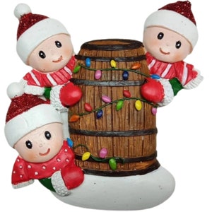 Bourbon Barrel People Customizable Ornament - Vintage Christmas - Whiskey Ornament - Gift Ideas - Holiday Decor - Christmas Bourbourn Lover