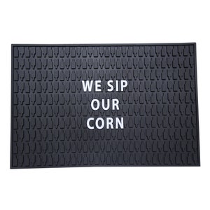 We Sip Our Corn - Bourbon - Bourbon Bar - Bourbon Bar Mat - Drinking Bourbon - Bourbon Gift - Whiskey - Alcohol Bar Gift - Gift