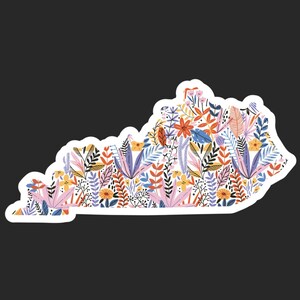 Kentucky bloemen bloemenpatroon - Kentucky wenskaart - cadeau-ideeën - vriendin cadeau - Kentucky stickers - sticker cadeau - bloemen