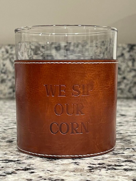 We Sip Our Corn Rocks Glass Set Bourbon Drinking Gift Husband